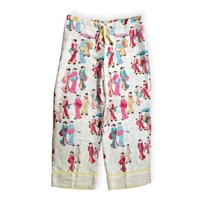 Gorgeous Natori Geisha Patterned Pajama Bottoms, sz Small